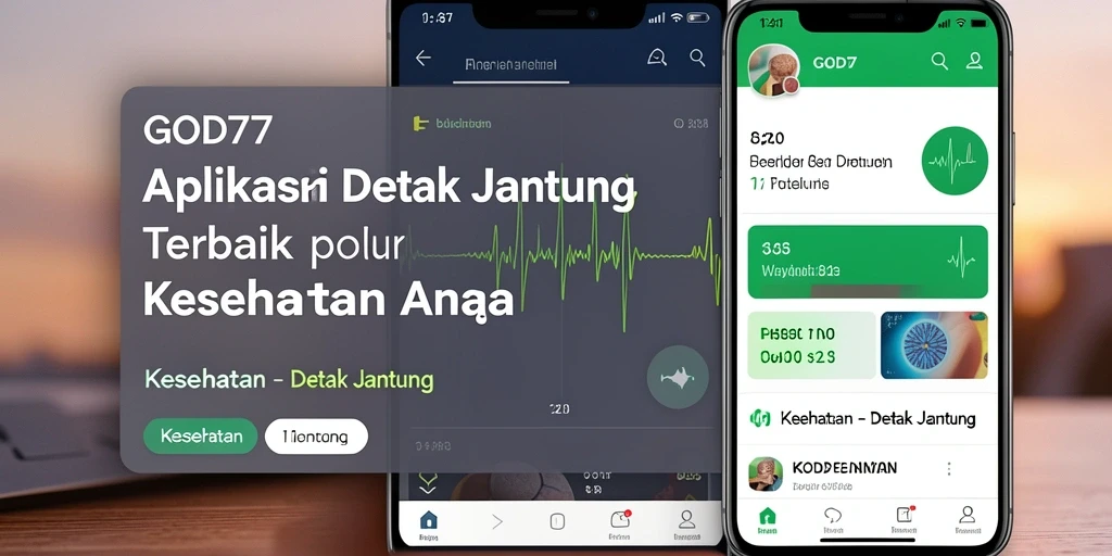 Tampilan antarmuka utama GOD77 menampilkan grafik detak jantung pengguna.