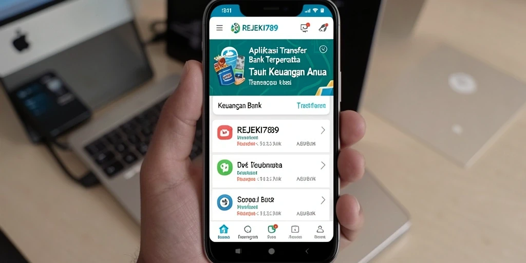 Antarmuka pengguna REJEKI789 yang sederhana dan efisien untuk transfer bank.