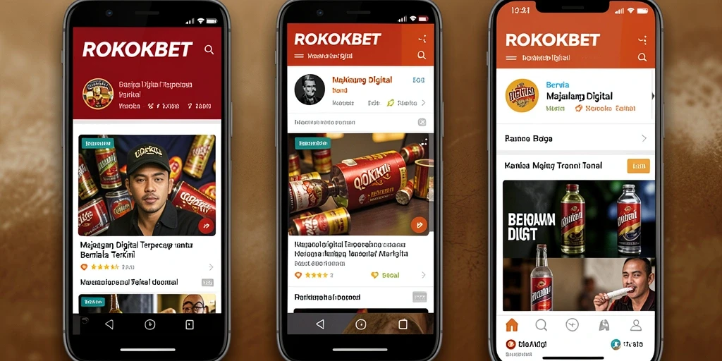 Tampilan antarmuka ROKOKBET yang modern dan interaktif.