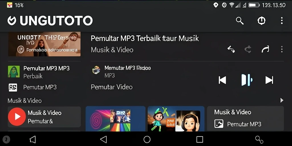 Tampilan antarmuka utama UNGUTOTO yang intuitif dan modern.